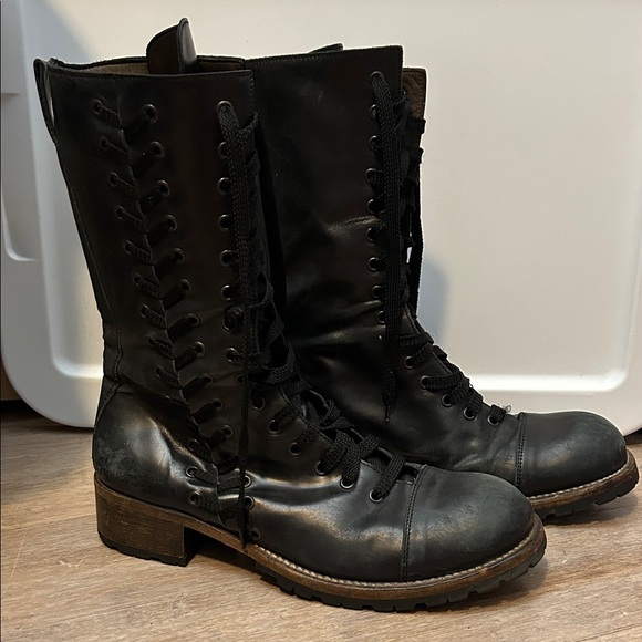 fauzian jeunesse boots men’s or unisex triple lace up combat boots size 42